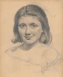 Porträtstudie eines weiblichen Modells